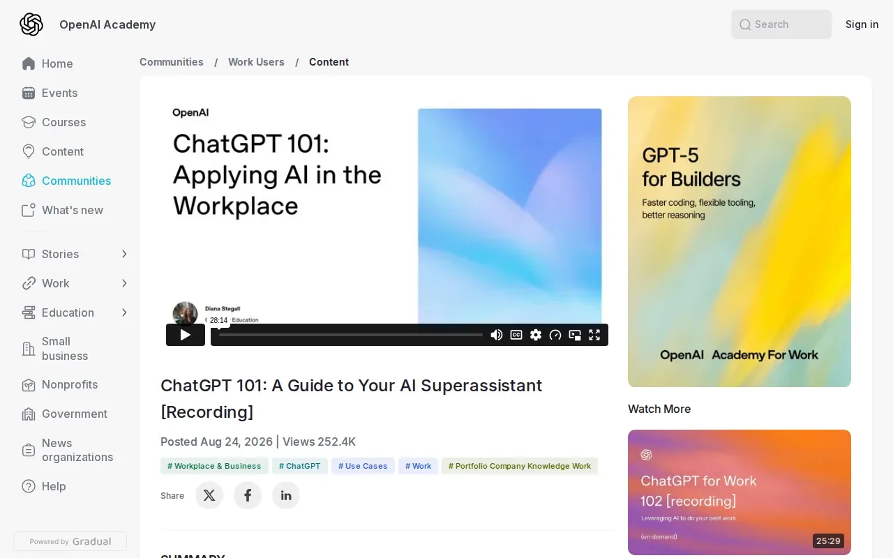 Screenshot of the ChatGPT by OpenAI website